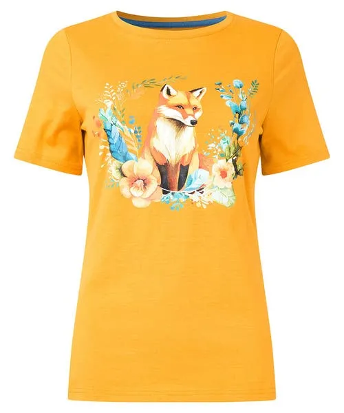 Apparel Foxy TShirt Ochre Tops Tunics and Blouses Joebrowns Apparel Foxy TShirt Ochre Tops Tunics and Blouses Joebrowns