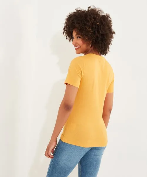 Apparel Foxy TShirt Ochre Tops Tunics and Blouses Joebrowns Apparel Foxy TShirt Ochre Tops Tunics and Blouses Joebrowns