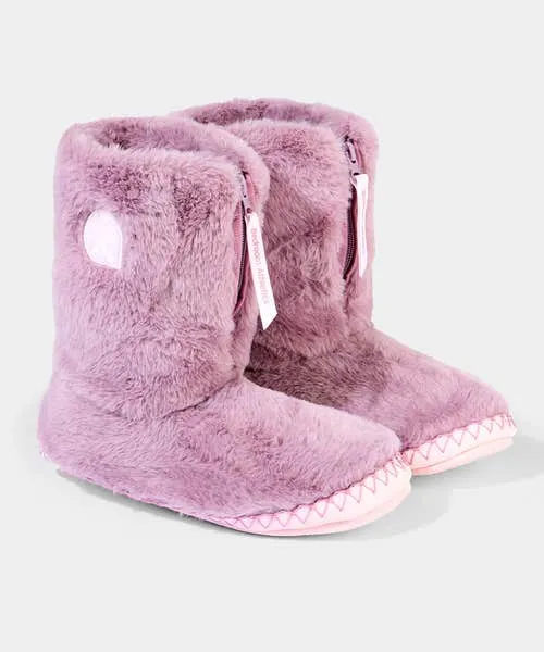 Apparel Invited Guests Joebrowns Dusky Pink Cosy Slipper Boots Dusky Pink