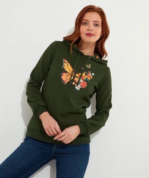 Apparel Joebrowns Woodland Wonder Hoodie Forest Green Tops Tunics and Blouses