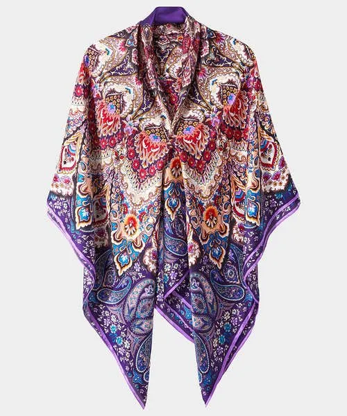 Apparel Kaleidoscope Silky Scarf Purple Accessories and Jewellery Joebrowns