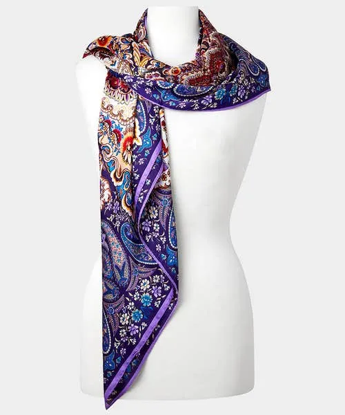 Apparel Kaleidoscope Silky Scarf Purple Accessories and Jewellery Joebrowns Apparel Kaleidoscope Silky Scarf Purple Accessories and Jewellery Joebrowns