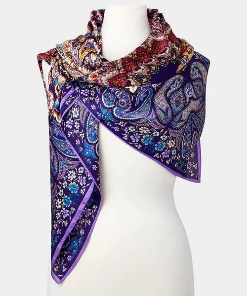 Apparel Kaleidoscope Silky Scarf Purple Accessories and Jewellery Joebrowns Apparel Kaleidoscope Silky Scarf Purple Accessories and Jewellery Joebrowns