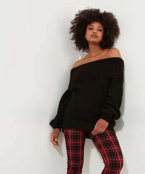Apparel Knitwear and Cardigans Joebrowns Glamorous OffTheShoulder Jumper Black