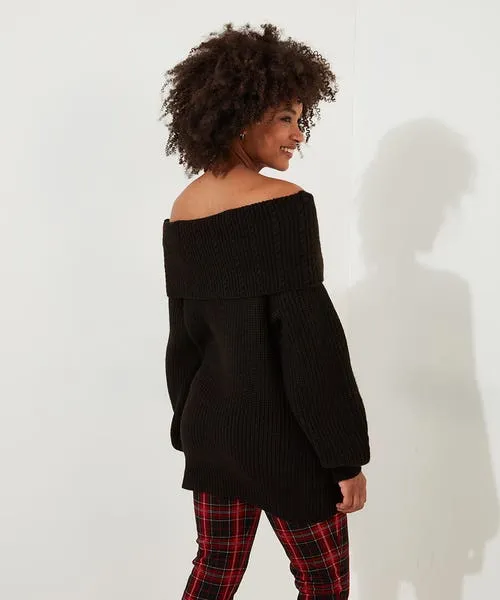 Apparel Knitwear and Cardigans Joebrowns Glamorous OffTheShoulder Jumper Black Apparel Knitwear and Cardigans Joebrowns Glamorous OffTheShoulder Jumper Black