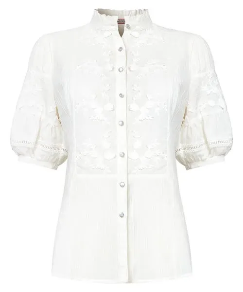 Apparel Tops Tunics and Blouses Joebrowns Patsy Embroidered Blouse White Apparel Tops Tunics and Blouses Joebrowns Patsy Embroidered Blouse White