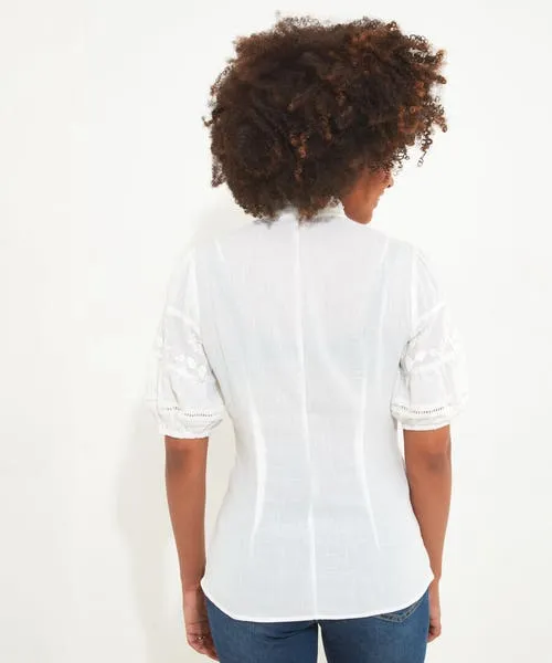 Apparel Tops Tunics and Blouses Joebrowns Patsy Embroidered Blouse White Apparel Tops Tunics and Blouses Joebrowns Patsy Embroidered Blouse White