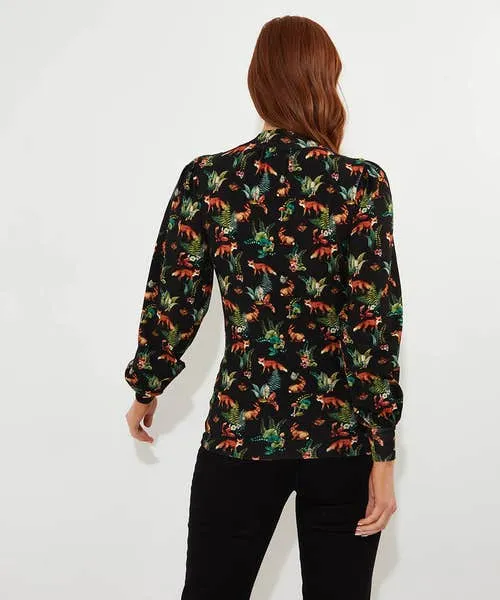Apparel Woodland Wonder Jersey Print Top Black Tops Tunics and Blouses Joebrowns Apparel Woodland Wonder Jersey Print Top Black Tops Tunics and Blouses Joebrowns