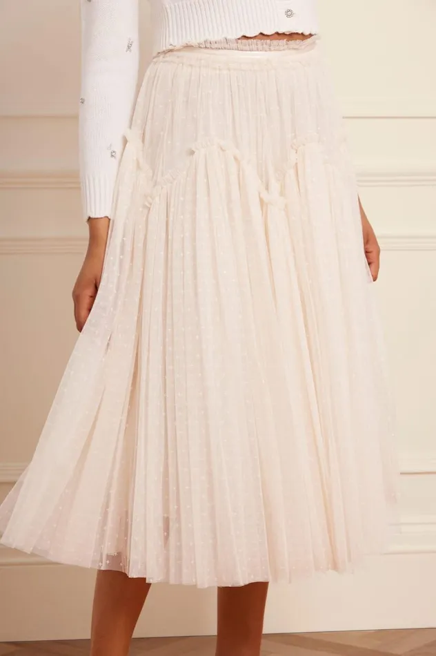 Arabesque Midaxi Skirt Champagne Women Needle and Thread Skirts