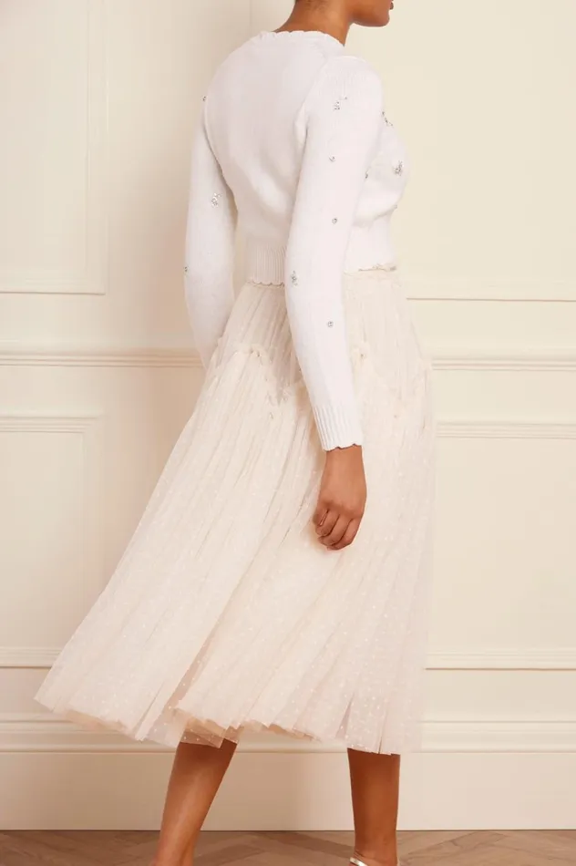 Arabesque Midaxi Skirt Champagne Women Needle and Thread Skirts