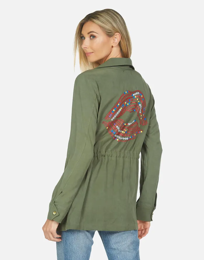 Ashanti Bracelet Lip Military Women039s Lauren Moshi Jackets