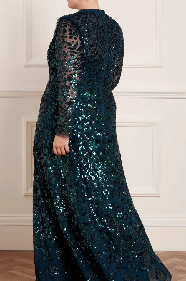 Aurelia Long Sleeve Gown Green Women Needle and Thread Dresses