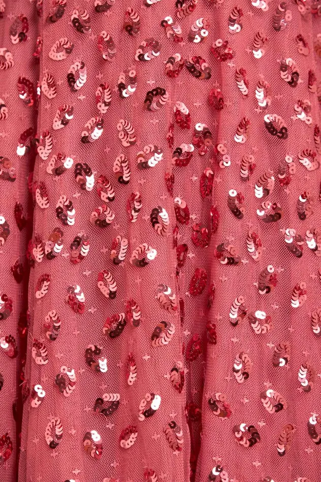 Autumn Leaves OffShoulder Ballerina Dress Pink Women Needle and Thread Dresses