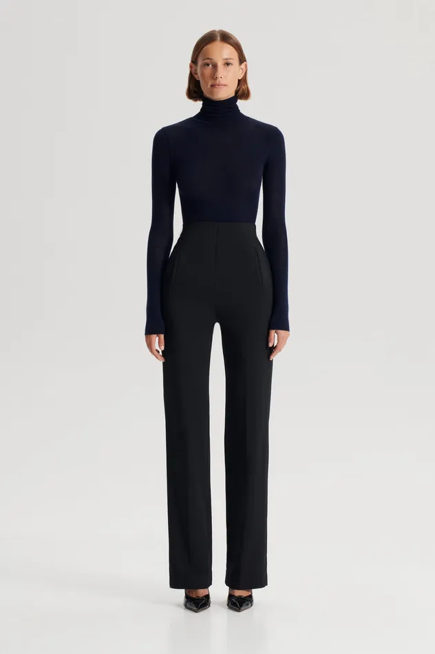 Babywool Polo Neck Navy Tops Scanlan Theodore Babywool Polo Neck Navy Tops Scanlan Theodore Women Knitwear Scanlan Theodore