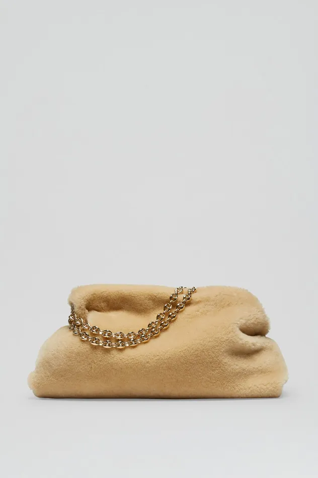 Bags Scanlan Theodore Women SHEARLING BAG GOLD