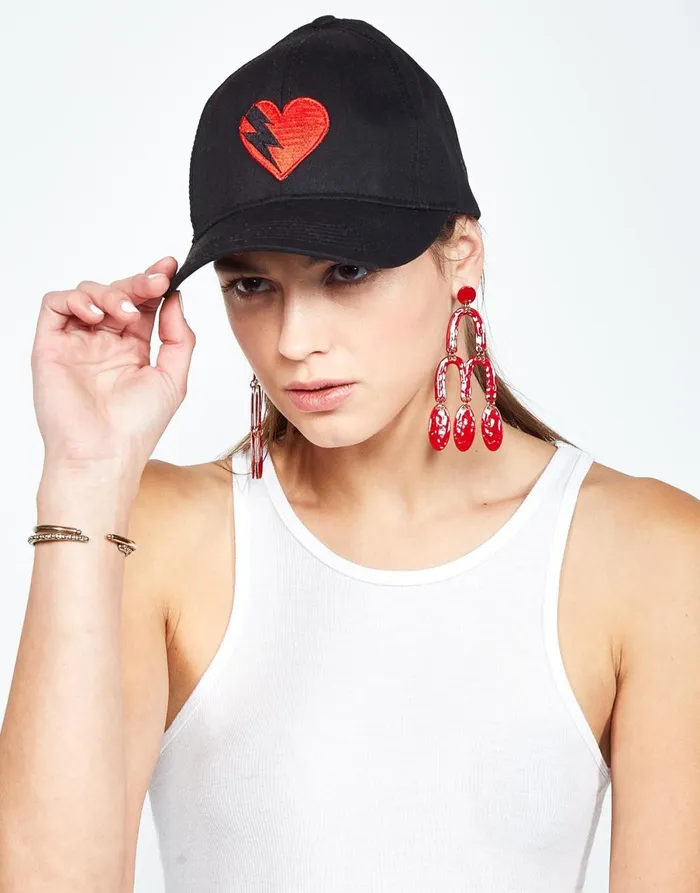 Bay Lightning Heart Black Women039s Lauren Moshi Hats