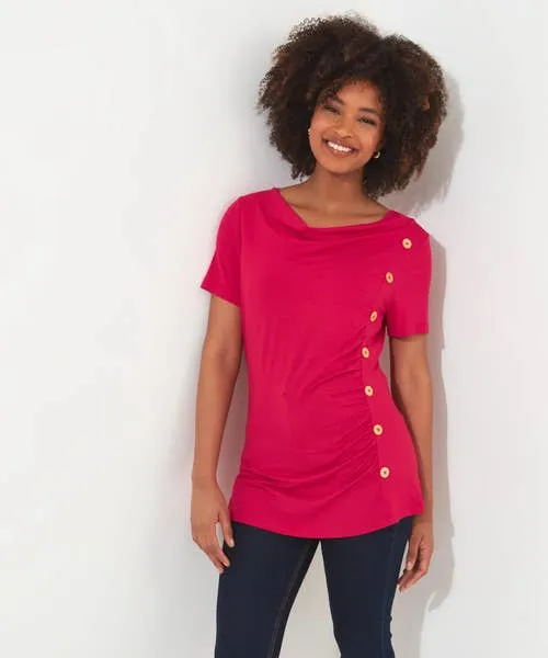 Beautiful Button Top Pink Apparel Tops Tunics and Blouses Joebrowns