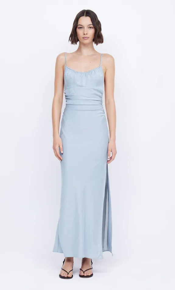 Bec Bridge Bridesmaid Dresses Women MARI LOU GATHERED MAXI DRESS 8211 DOVE BLUE