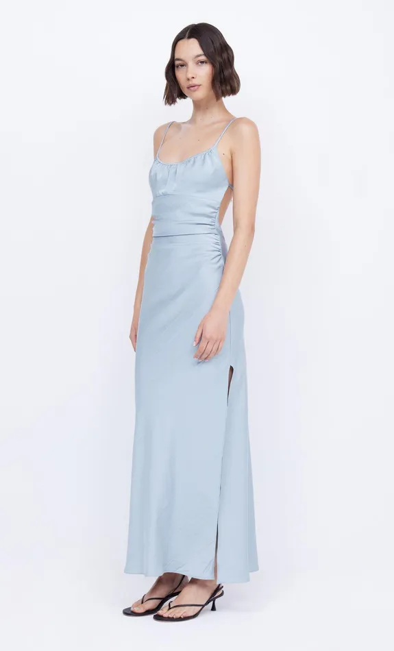 Bec Bridge Bridesmaid Dresses Women MARI LOU GATHERED MAXI DRESS 8211 DOVE BLUE