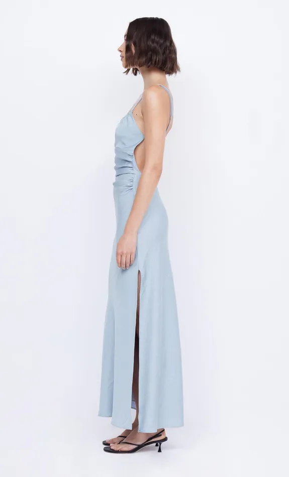 Bec Bridge Bridesmaid Dresses Women MARI LOU GATHERED MAXI DRESS 8211 DOVE BLUE
