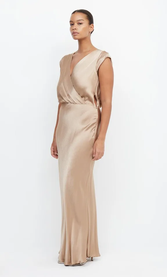 Bec Bridge Bridesmaid Dresses Women MOON DANCE MAXI DRESS 8211 GOLDEN