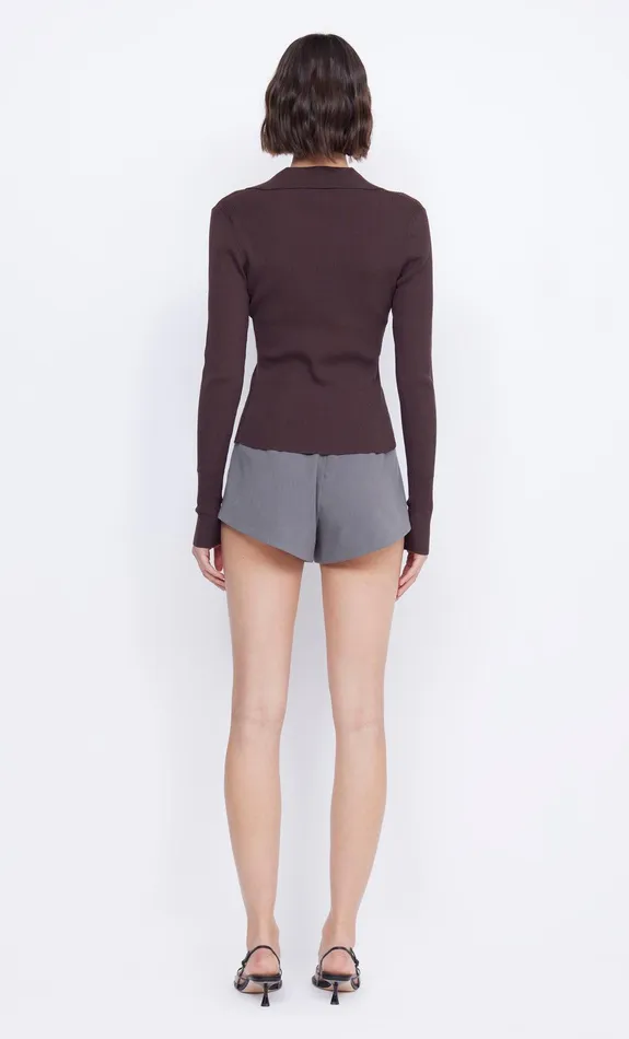 Bec Bridge Long Sleeve Women IMRIE ZIP KNIT CARDIGAN 8211 CHOCOLATE
