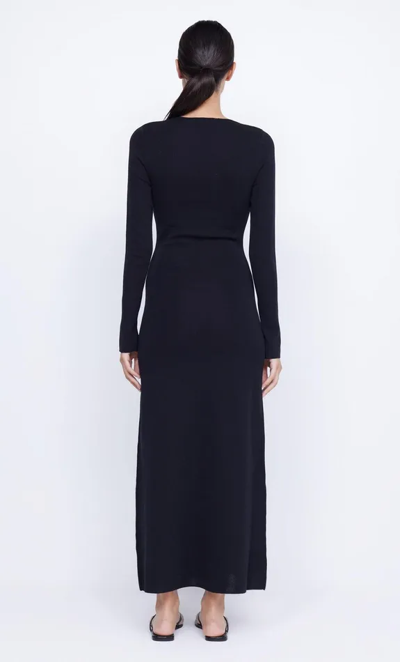 Bec Bridge Maxi Dresses Women ALIENOR KEY HOLE KNIT DRESS 8211 BLACK