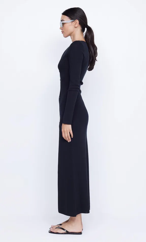 Bec Bridge Maxi Dresses Women ALIENOR KEY HOLE KNIT DRESS 8211 BLACK