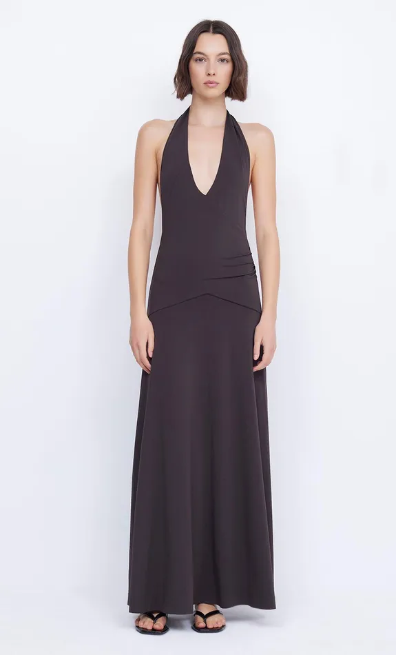 Bec Bridge Maxi Dresses Women BLANCHE HALTER MAXI DRESS 8211 ESPRESSO