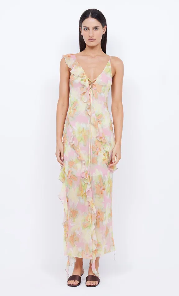 Bec Bridge Maxi Dresses Women COURTNEY FRILL MAXI DRESS 8211 PINK BLOSSOM