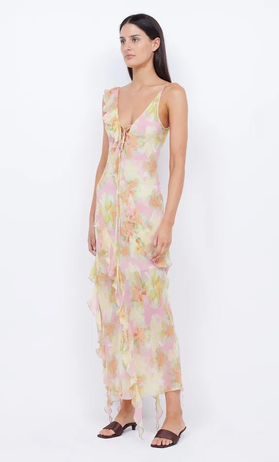 Bec Bridge Maxi Dresses Women COURTNEY FRILL MAXI DRESS 8211 PINK BLOSSOM