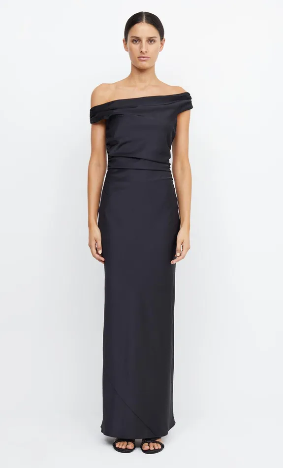 Bec Bridge Maxi Dresses Women ETERNITY OFF SHOULDER MAXI 8211 BLACK