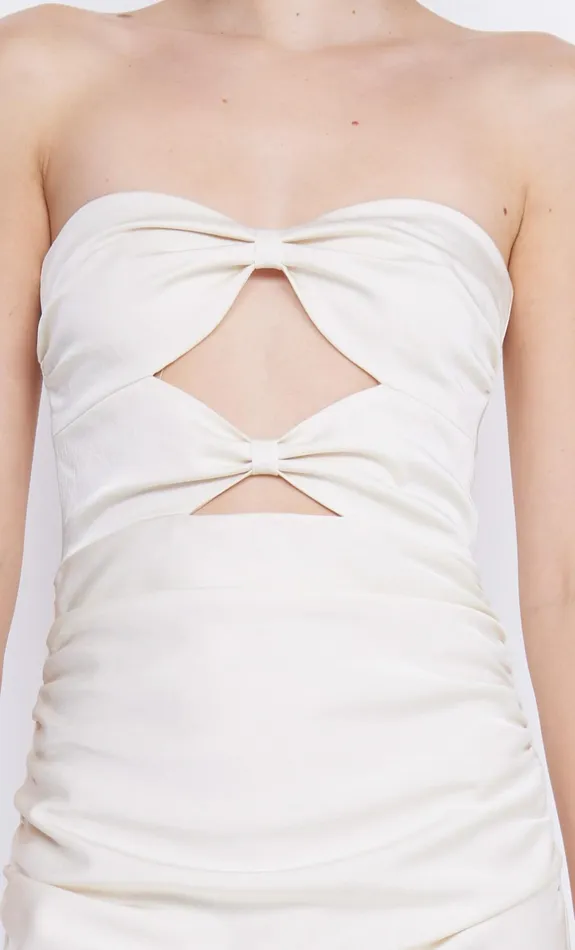 Bec Bridge Maxi Dresses Women ROCHELLE TWIST STRAPLESS DRESS 8211 CREAM