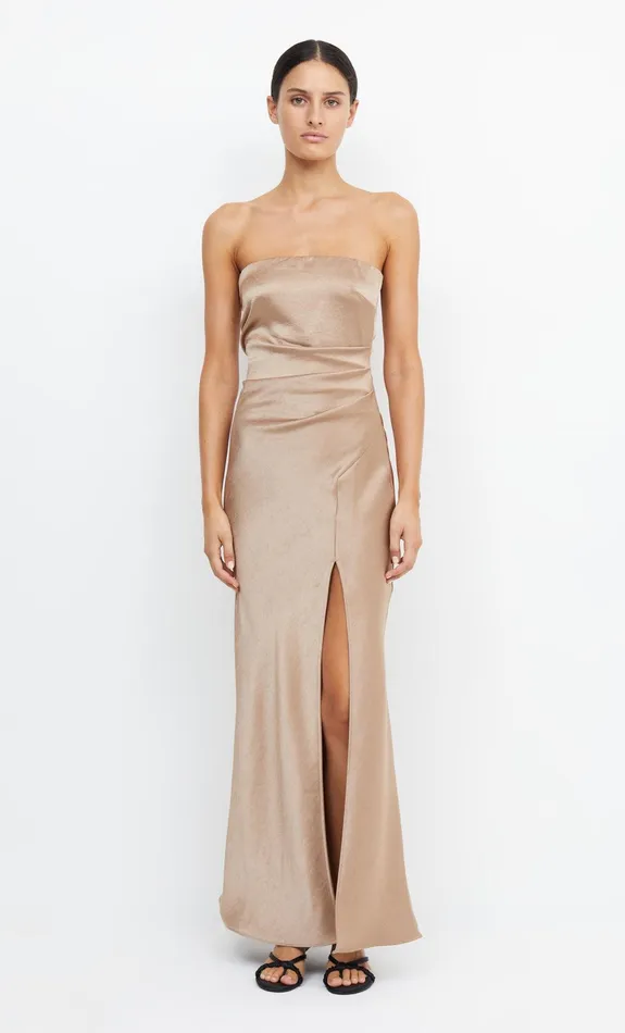 Bec Bridge Maxi Dresses Women THE DREAMER STRAPLESS DRESS 8211 GOLDEN