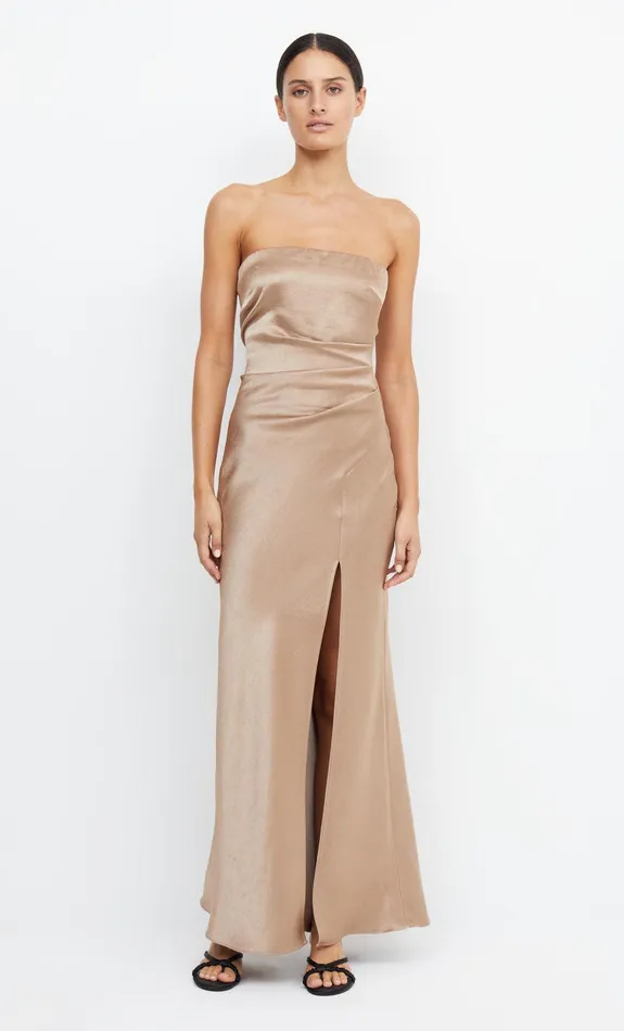 Bec Bridge Maxi Dresses Women THE DREAMER STRAPLESS DRESS 8211 GOLDEN