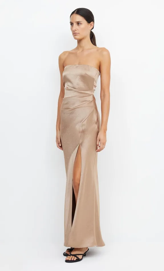 Bec Bridge Maxi Dresses Women THE DREAMER STRAPLESS DRESS 8211 GOLDEN