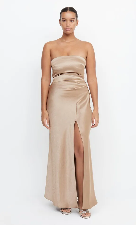 Bec Bridge Maxi Dresses Women THE DREAMER STRAPLESS DRESS 8211 GOLDEN