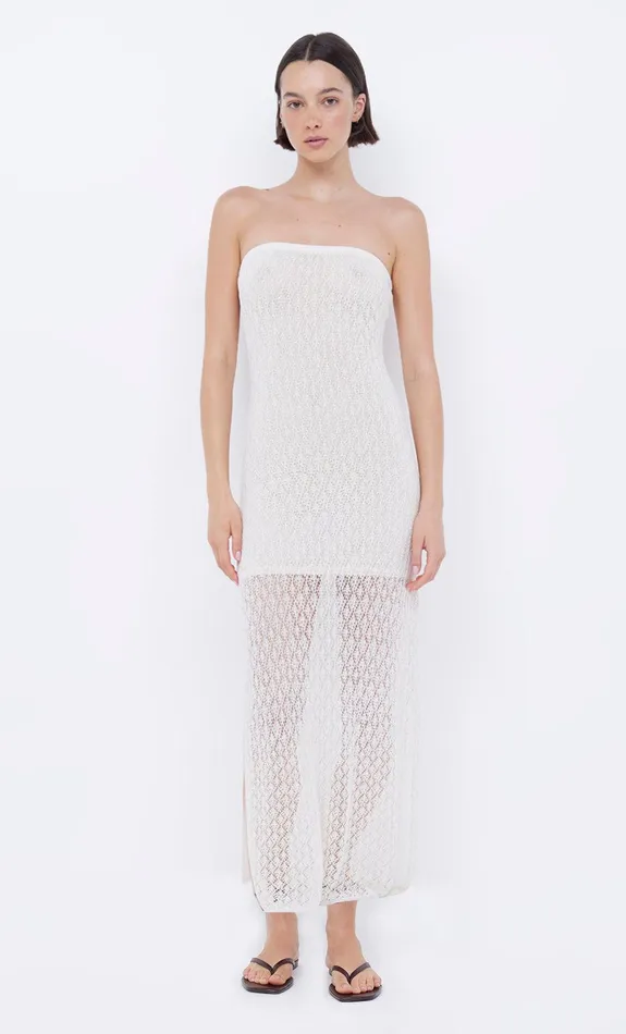 Bec Bridge Midi Dresses Women AURORA STRAPLESS DRESS 8211 IVORY