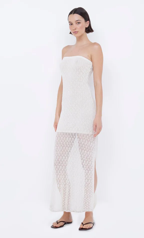 Bec Bridge Midi Dresses Women AURORA STRAPLESS DRESS 8211 IVORY