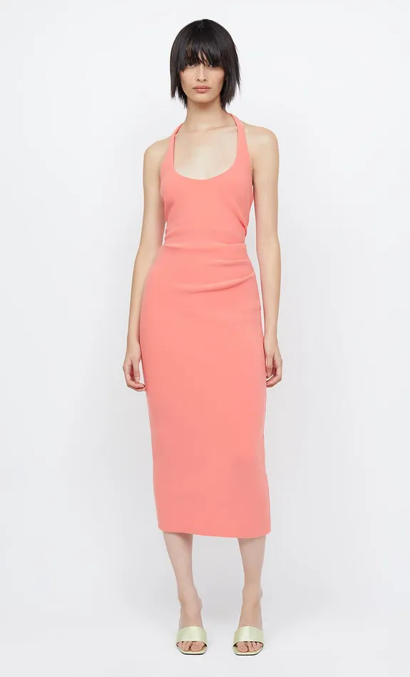 Bec Bridge Midi Dresses Women CYNDIE HALTER MIDI DRESS 8211 CORAL