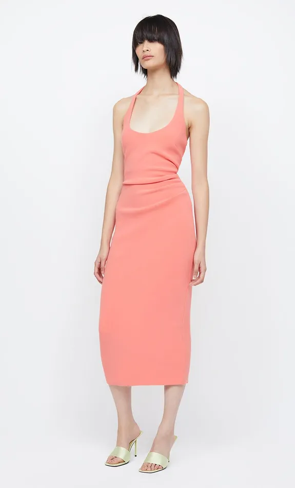 Bec Bridge Midi Dresses Women CYNDIE HALTER MIDI DRESS 8211 CORAL