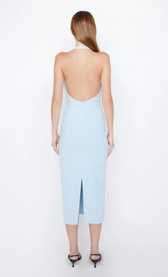 Bec Bridge Midi Dresses Women ELVIE HALTER MIDI DRESS 8211 DOLPHIN BLUE