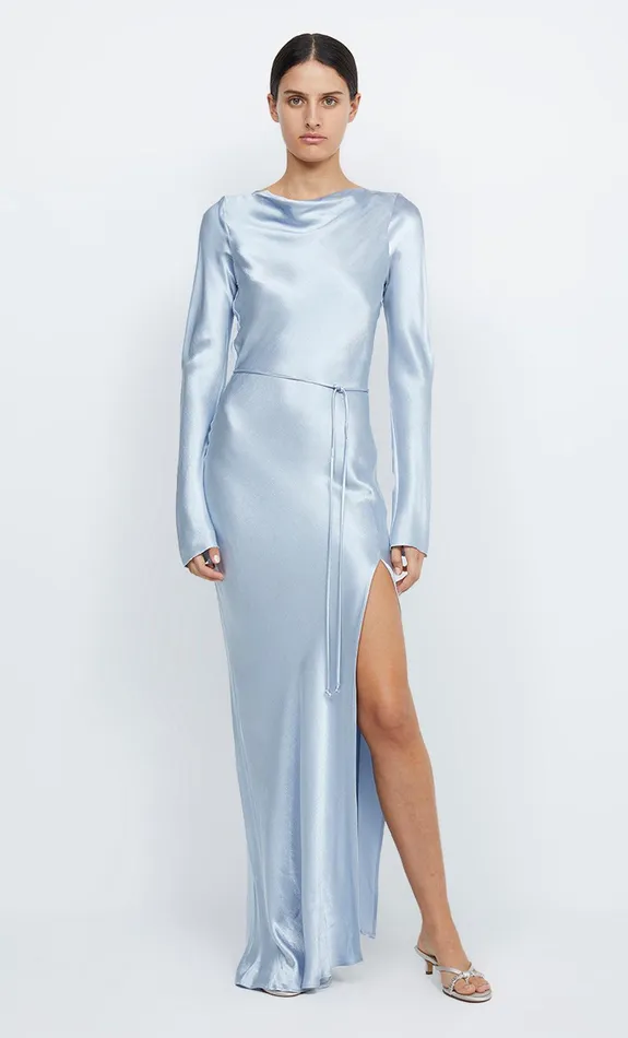 Bec Bridge Prom Dresses Women MOON DANCE LONG SLEEVE MAXI DRESS 8211 DUSTY BLUE