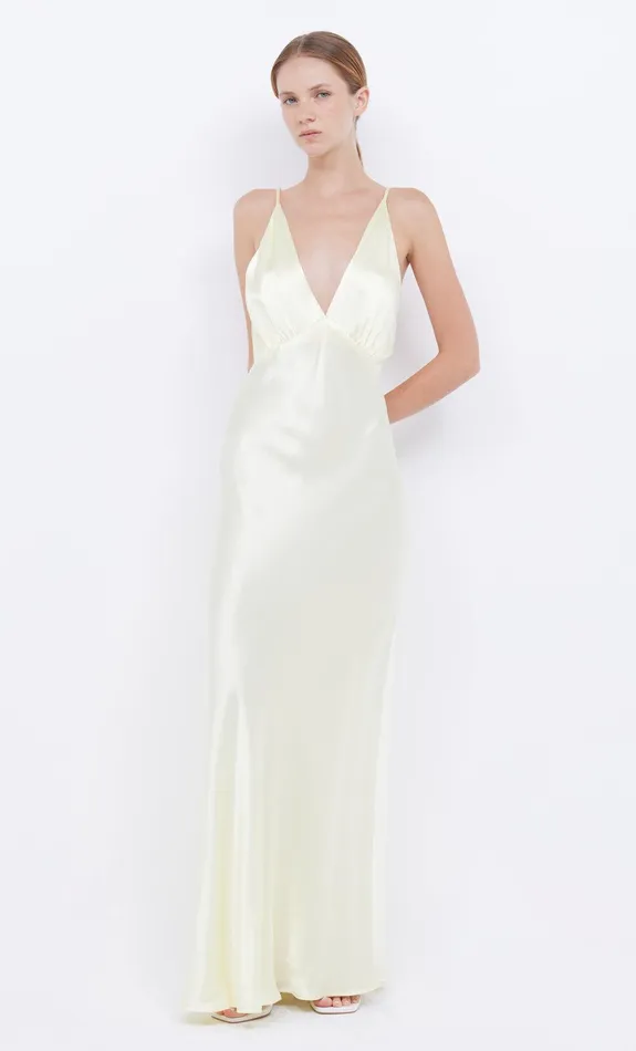 Bec Bridge Prom Dresses Women MOON DANCE V MAXI DRESS 8211 ICE YELLOW