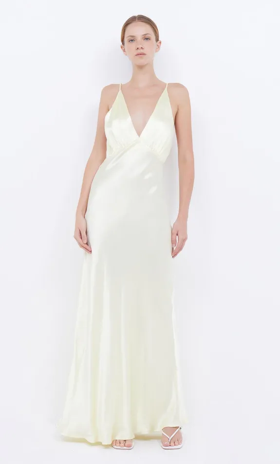 Bec Bridge Prom Dresses Women MOON DANCE V MAXI DRESS 8211 ICE YELLOW