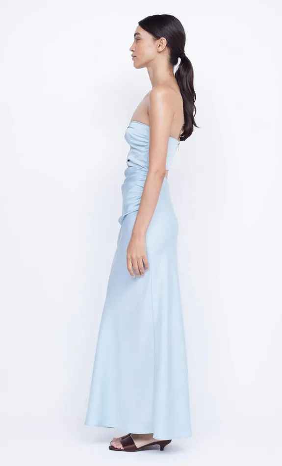 Bec Bridge Prom Dresses Women ROCHELLE TWIST STRAPLESS DRESS 8211 DOLPHIN BLUE