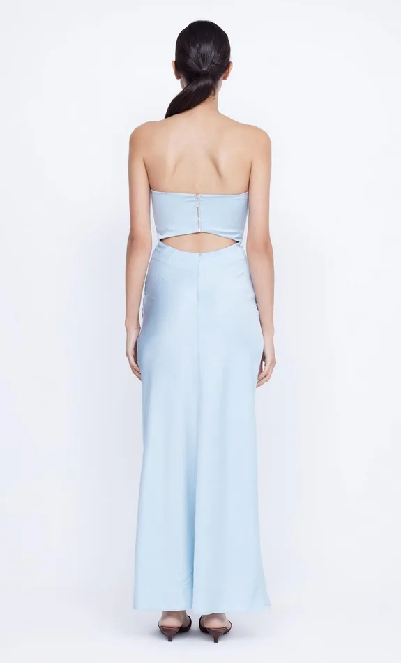 Bec Bridge Prom Dresses Women ROCHELLE TWIST STRAPLESS DRESS 8211 DOLPHIN BLUE