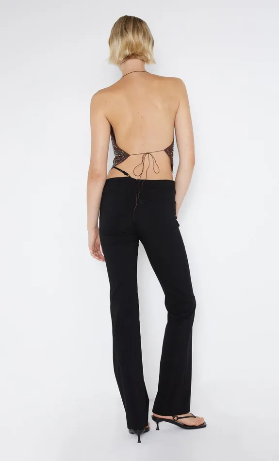 Bec Bridge Sleeveless Women ALIZE ASYM HALTER TOP 8211 ESPRESSO