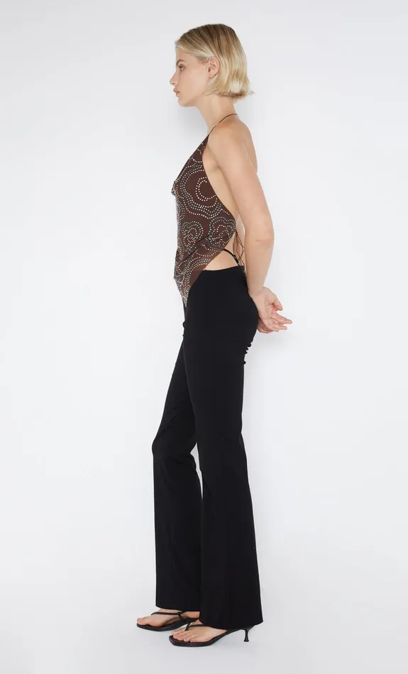 Bec Bridge Sleeveless Women ALIZE ASYM HALTER TOP 8211 ESPRESSO