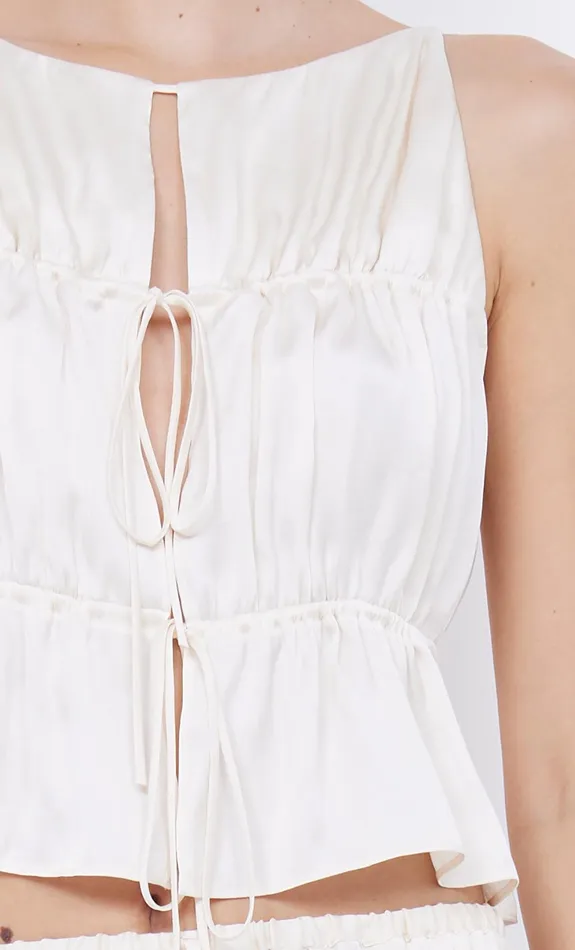 Bec Bridge Sleeveless Women DELPHI GATHERED TOP 8211 IVORY